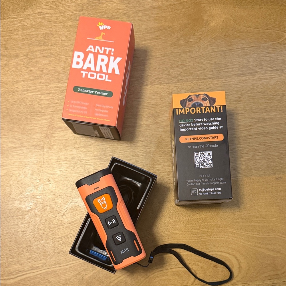 Anti Bark Tool Behavior Trainer - Orange & Black